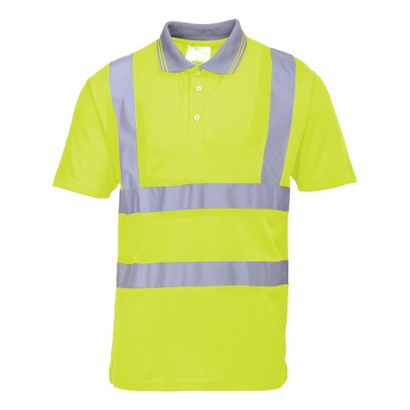 Portwest S477 S477YERXXL Hi-Vis S/S Regular Fit Polo Shirt - Yellow
