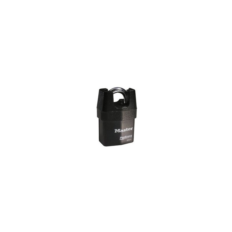 Master Lock 6321 Solid Iron Shrouded High Security Pro Series Rekeyable Padlock 2-1/8