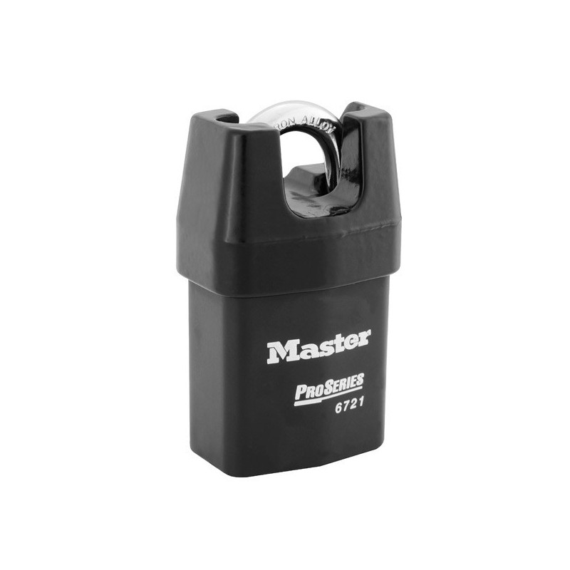 Master Lock 6721/6727 Pro Series Door Key Compatible Solid Iron Shrouded Padlock