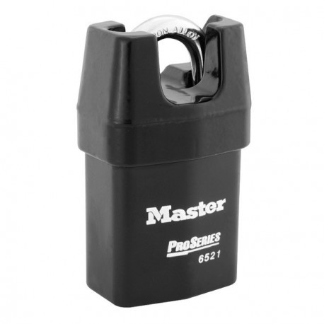 Master Lock 6521 NR WCS6 MK LZ3 4KEY 6521 Pro Series Solid Iron Shrouded Interchangeable Core Padlock, 2-1/8" (54mm)