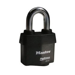 Master Lock 6127 Weather Tough Pro Series Rekeyable Padlock, Black Finish