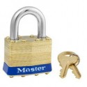 Master Lock 2 Non-Rekeyable Laminated Brass Pin Tumbler Padlock 1-3/4" (44mm)