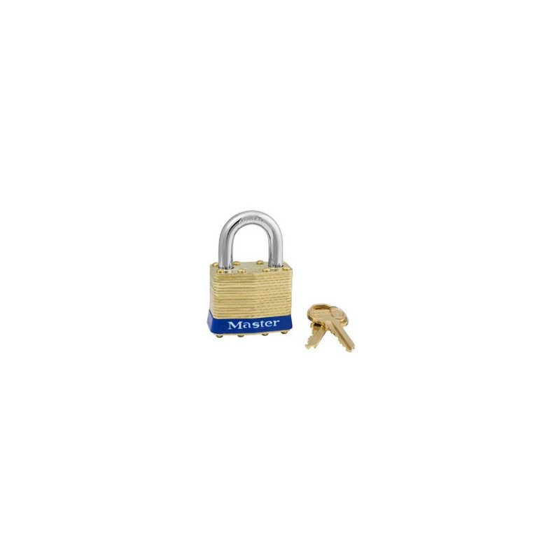 Master Lock 82 Non-Rekeyable Laminated Brass Pin Tumbler Padlock 1-3/4