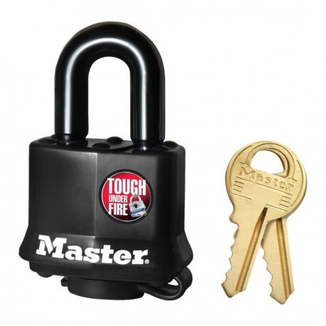Master Lock 311SSKADLF Black 1-9/16" Covered Stainless Steel Tumbler Padlock 