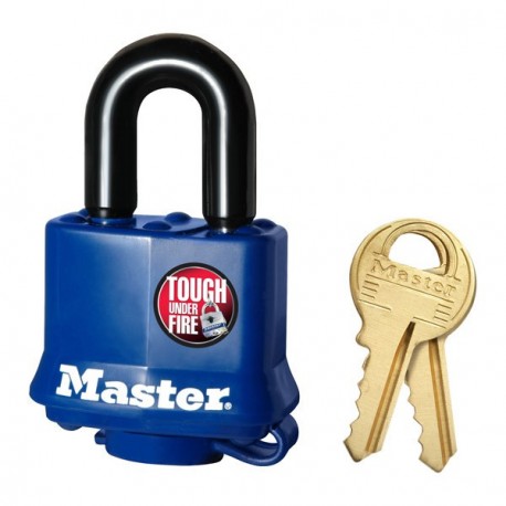 Master Lock 312 KAMK WP4 3KEY 312 Covered Laminated Steel Padlock 1-9/16" (40mm)