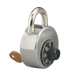 Master Lock 2010S  High Security Combination Padlock, Control key feature, B: short 1/2in (13mm) shackle height