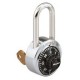 Master Lock 1525LF Combination Padlock with Key Control, 1-1/2in (38mm) shackle height