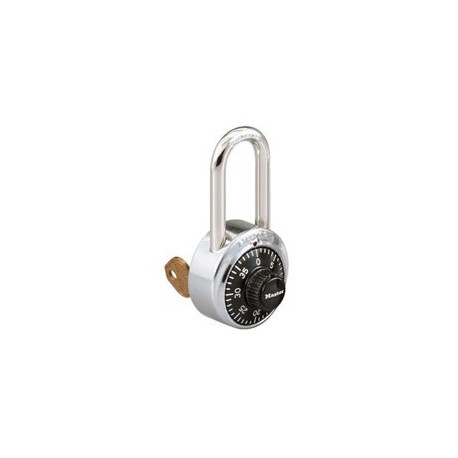 Master Lock 1525LF Combination Padlock with Key Control, 1-1/2in (38mm) shackle height