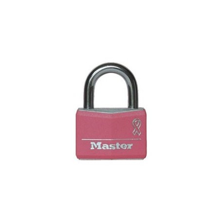 Master Lock 146D Breast Cancer Research Foundation Pink Ribbon Aluminum Solid Body Padlock