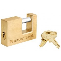 Master Lock 605DAT Solid Brass Coupler Latch Lock