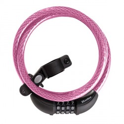 Master Lock 8161DPNK Breast Cancer Research Foundation Pink Set-Your-Own Combination Cable Lock