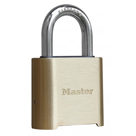 Master Lock 975 LZ3 975 2" Resettable Comination Padlock - Brass
