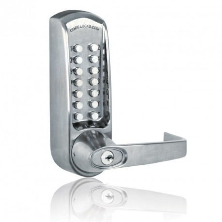 Codelocks CL600 CL610 BK MG-238-138 Series Push Button Mechanical Heavy Duty Door Lock Lever, For Door Thickness-1-3/8" - 2-3/8"