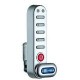 Codelocks KL1005 KL1005SGRH Electronic Kitlock Locker Lock Custom Packed with 5/8" Spindle, to fit 1/4" Thick Material, Finish-Silver Grey