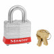 Master Lock 3 Laminated Steel Safety Padlock (40mm) w/ Colored Bumper