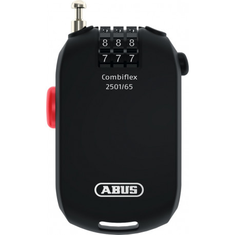 Abus 2501/2502 CombiFlex 3-Dial Retractable Cable Lock, Compact
