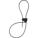 Abus 210/185 C Keyed Multi-loop Black Steel Cable w/ Integrated Lock, PVC Coated