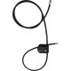Abus 215/185 C Combo Multi-loop Black Steel Cable w/ Integrated Lock, PVC Coated