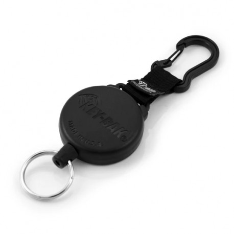 Key-Bak 0008-003 SECURIT Heavy Duty Retractable Key Chain with Carabiner Attachment and Key Ring