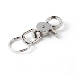 Key-Bak 0309 Trigger and Bolt Snap Key Ring, Nickel-plated