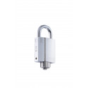 Abloy Sentry PLM330 Brass Padlock w/ Sealed Shackle & Weather Seal Cap, Chrome Finish