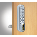 Codelocks KL1060NCSGC2 Series KL1000 Netcode-Kit with Spindle to fit 1/4" - Thick Door, Finish-Silver Grey
