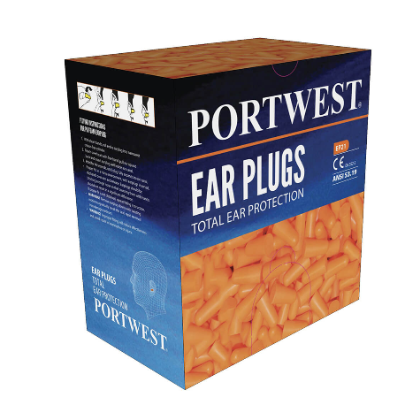 Portwest EP21ORR Earplug Dispenser Refill (500), Color-Orange