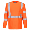 Portwest S192YERL Hi-Vis Long Sleeve Ribbed Cuff T-shirt