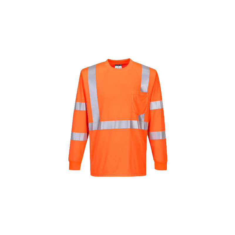 Portwest S192 Hi-Vis Long Sleeve Ribbed Cuff T-shirt