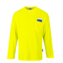 Portwest S579YERL Day-Vis Pocket Long Sleeve T-Shirt