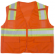 Mutual Industries 16368 Class 2 Orange Surveyor Mesh 4" Lime/Silver/Lime Pockets
