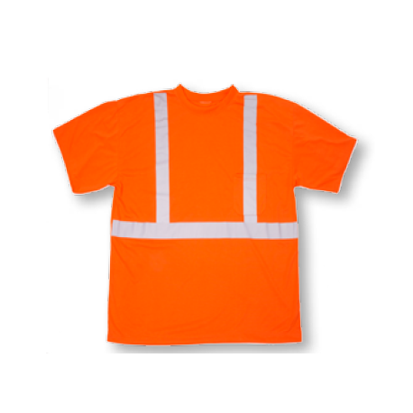Mutual Industries 16357 Class 2 ANSI T-Shirt Orange 2 Silver