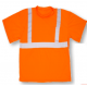 Mutual Industries 16357 Class 2 Orange Mesh T-Shirt Pocket 2" Silver