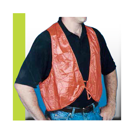 Mutual Industries 16312-45-0 PVC FLO Orange Disposable Safety Vest