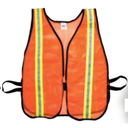 Mutual Industries 16300-153-1500 Soft Poly Mesh Safety Vest-112Lime Silver