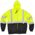Mutual Industries 16385-138-5 ANSI Class 3 Lime Hooded Black Bottom