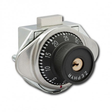 Zephyr S970 Built-In Combination Lock, Dead Bolt, Sideways Dial for Hinged Lockers