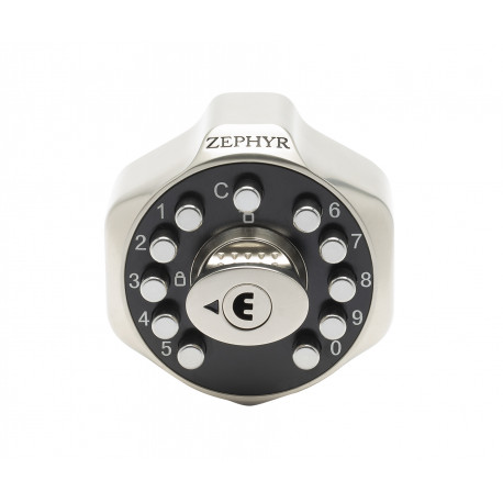 Zephyr 5500 Club Series Push Button Mechanical Lock, Finish- Satin Nickel