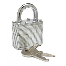 Zephyr 18051 Steel Laminated Combination Padlock, 2 Keys/Lock, Keyed Different