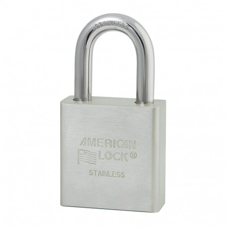 American Lock A5400 KD CN1KEY LZ2 A540 Stainless Steel Weather-Resistant Padlock, 1-1/8" (28mm) Shackle Height