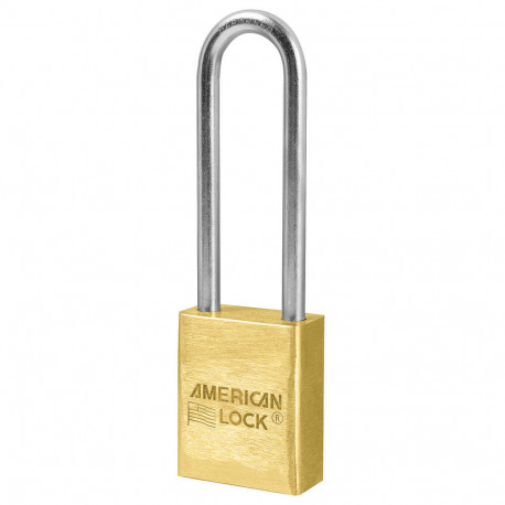 American Lock A42 KD3KEY LZ6 A42 Solid Brass Non-Rekeyable Padlock 3" (75mm)