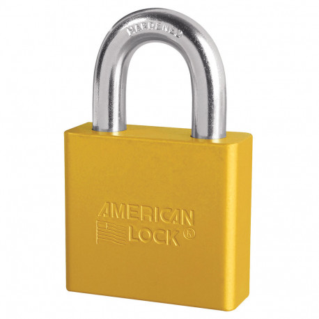 American Lock A1366 N KD NR1KEY YLW LZ6 A136 Rekeyable Solid Aluminum Padlock