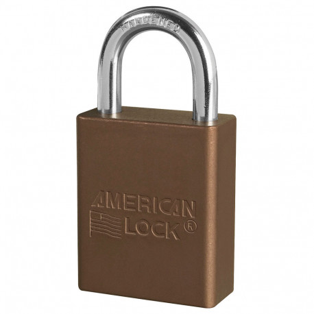 American Lock A1166 N MK BRN A116 Safety Lockout Padlock 1-1/2"(38mm) Rekeyable Rectangular Padlock
