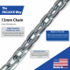 Paclock 13mm thick Zinc Plated Steel Square Chain