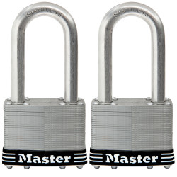 Master Lock 15SSTLJ Stainless Steel Padlock, Keyed Alike, Pack of 2