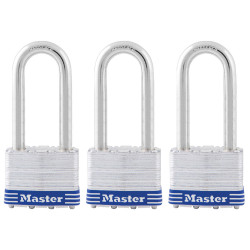 Master Lock 5TRILJ Laminated Steel Padlock, Pack of 3