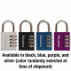 Master Lock 643DASTWD Luggage Padlock, Assortment of 4 colours