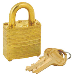 Master Lock 6004N Laminated Brass Government Padlock, Non-Rekeyable