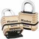 Master Lock 1175D ProSeries Brass Padlock, Resettable Combination