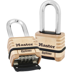Master Lock 1175DLH ProSeries Brass Padlock, Resettable Combination